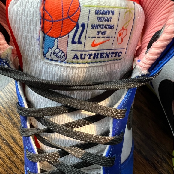 Nike Dunk High Blue Satin *like new* - Picture 6 of 9